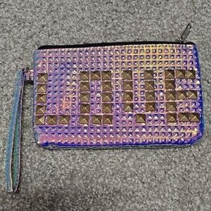 Place Holographic Wristlet with LOVE Design